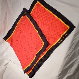 Carolina Herrera Scarf -100% Silk Red black and yellow